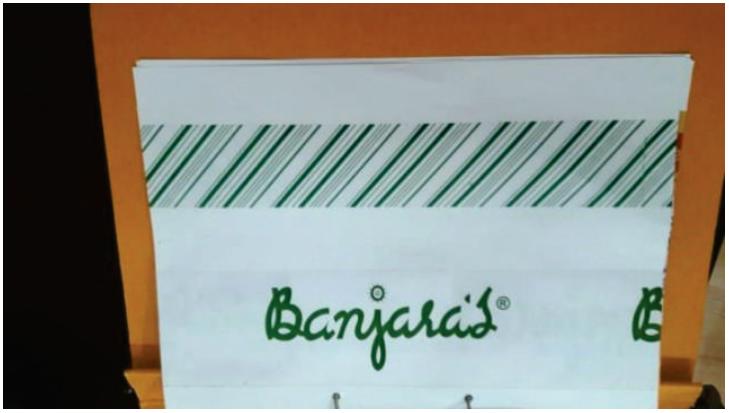 Custom printed tape sample